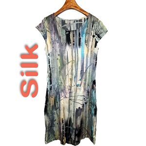 Women's Silk Size XXS Short Sleeve Dress SAJ438